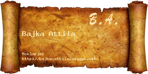 Bajka Attila névjegykártya